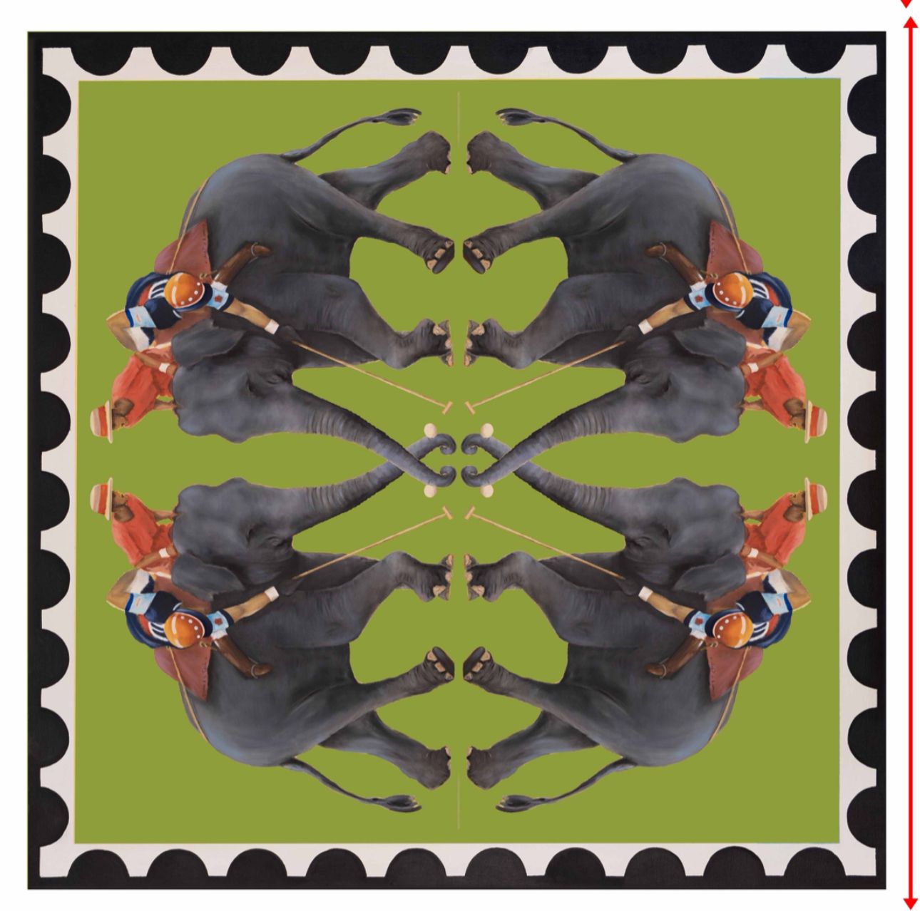 PAÑUELO ELEFANTE 90 X 90