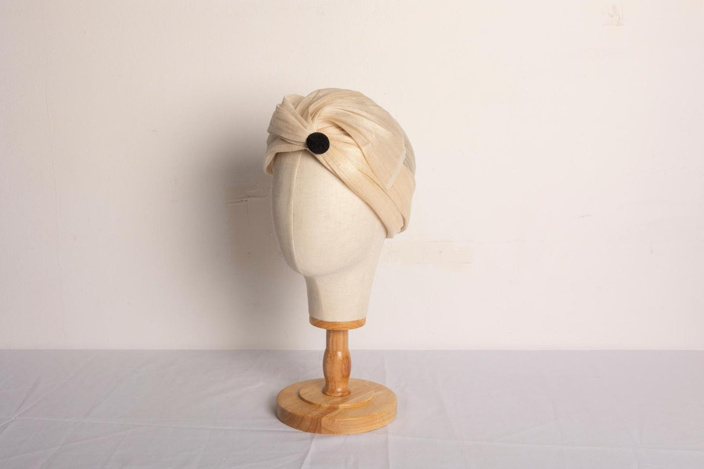 Turbante Indio crudo Sinamay de seda