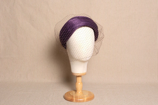 Diadema morada velo
