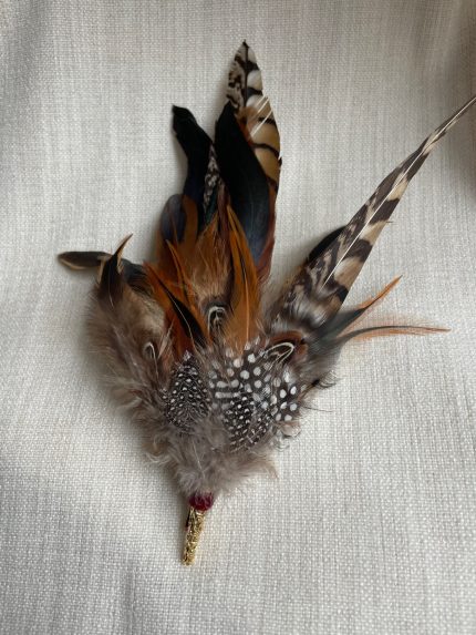 BROCHE PLUMAS NATURALES