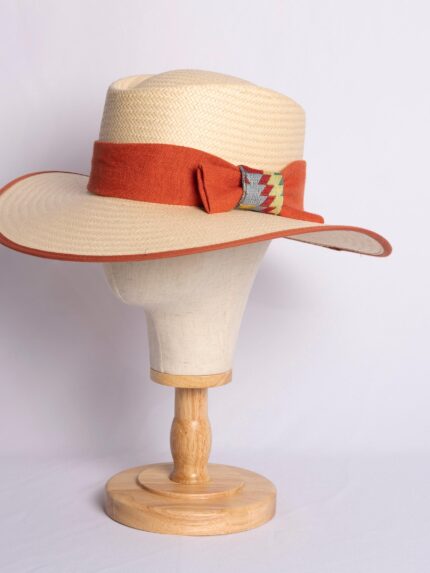 Sombrero Ovalado Terracota Yute ala 10 verano mujer