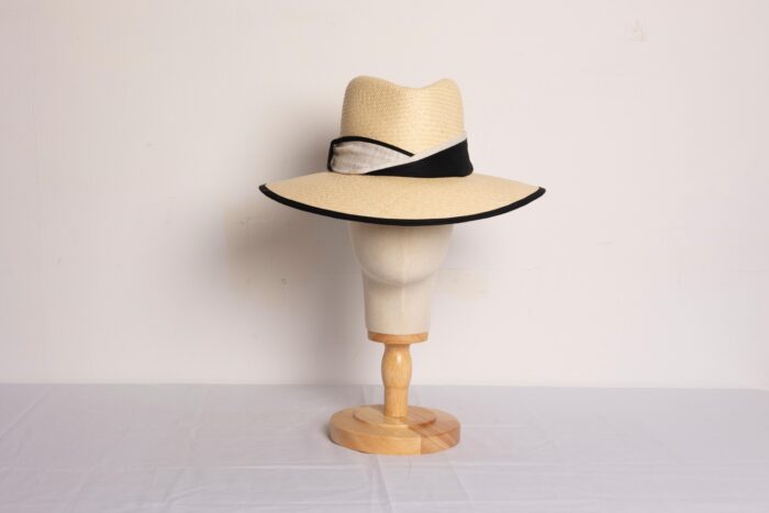 Sombrero Toquilla Bicolor Blanco y Negro