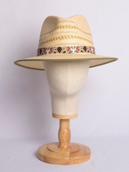Sombrero Toquilla Bordado Yute Mujer verano