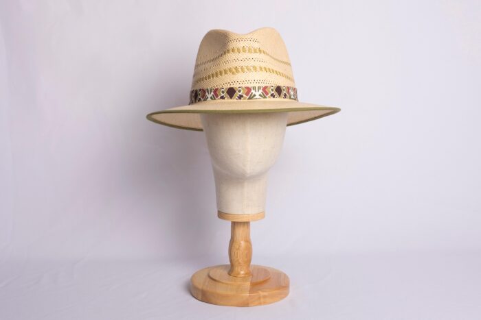 Sombrero Toquilla Bordado Yute Mujer verano