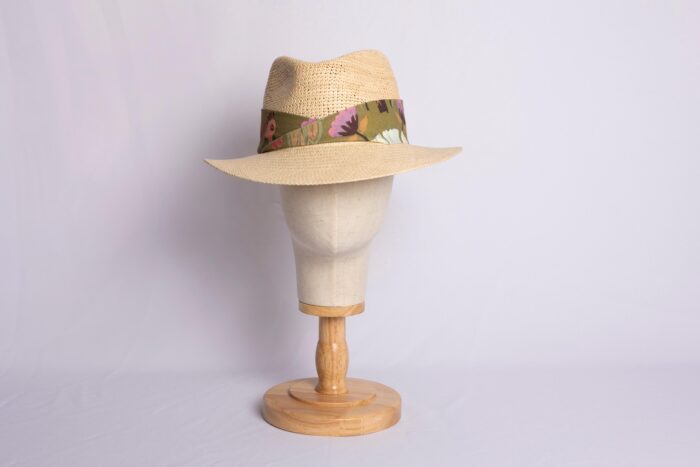 Sombrero mujer verano borsalino paja pajaros