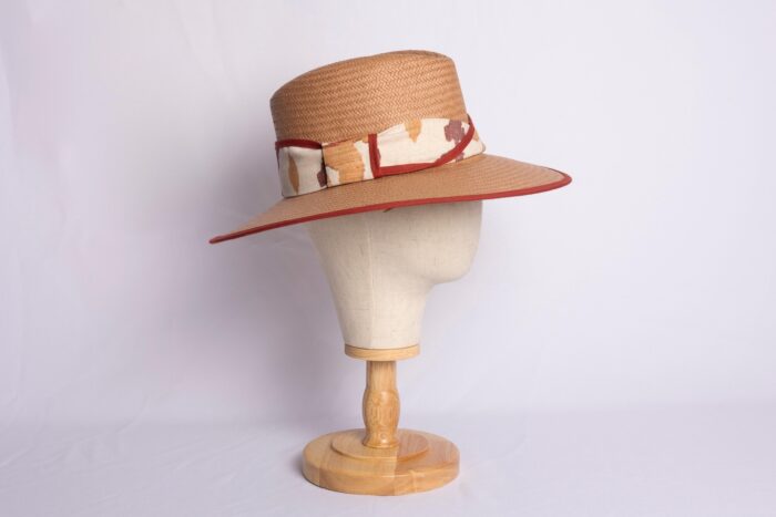 Sombrero Yute Camel Ikat personalizado mujer verano