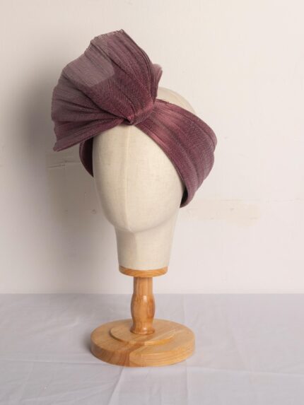 Turbante para bodas Berenjena Jisin