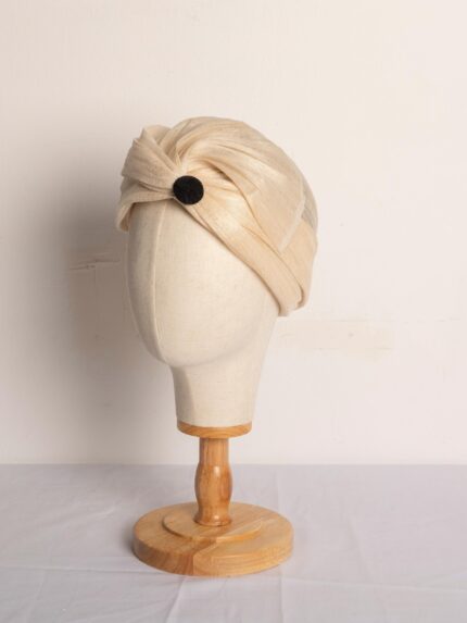 Turbante Indio crudo Sinamay de seda