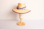 Sombrero Toquilla Naturaleza y Berenjena de paja