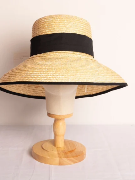 Sombrero de Verano Asimétrico Paja Negro