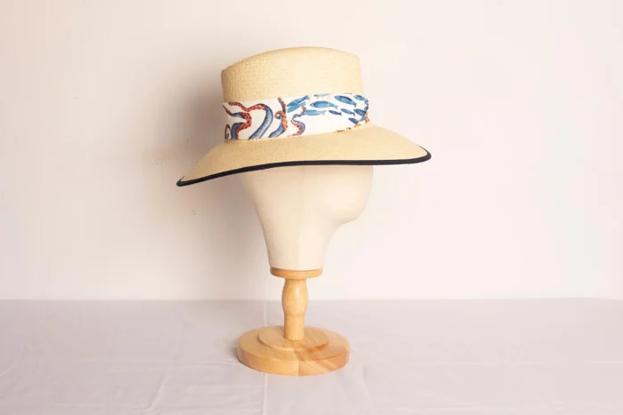 Sombrero de mujer Ala 9 con Peces de Yute