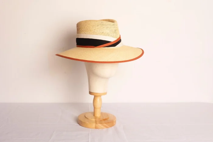 Sombrero de paja tricolor ala 9
